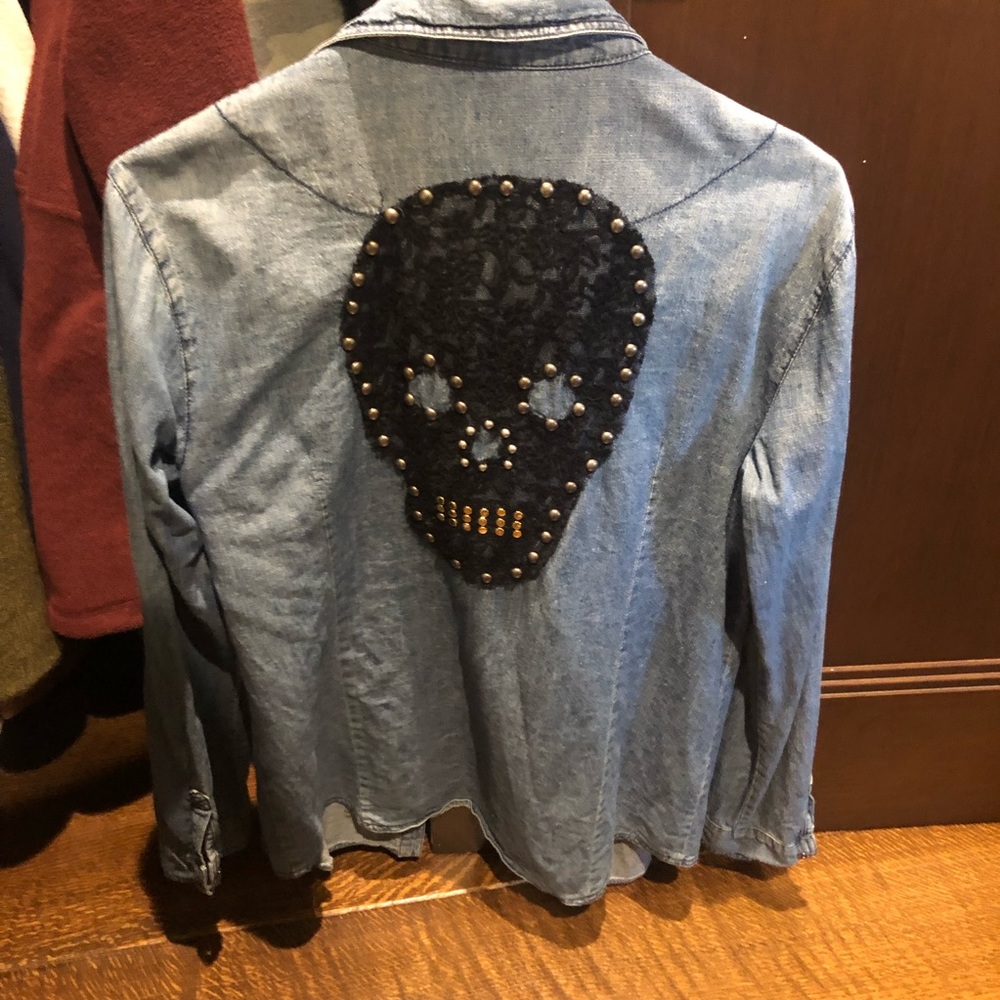Skull jean flannel